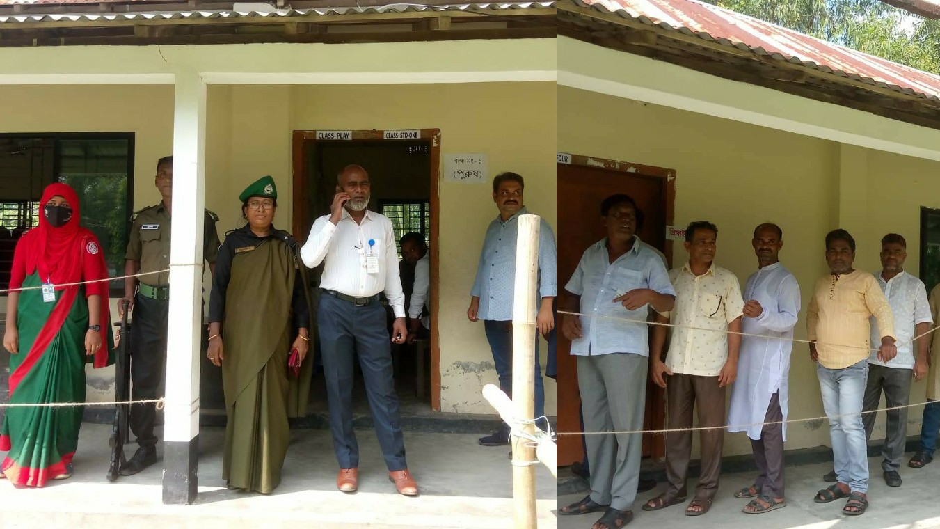 বেলাবতে শান্তিপূর্ণ পরিবেশে ইভিএমে অনুষ্ঠিত হচ্ছে জেলা পরিষদ নির্বাচন