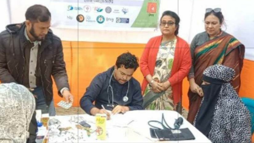 চাঁদপুরে বিনামূল্যে ১০০০ দুঃস্থ মানুষ পেলেন চিকিৎসা সেবা ও শীতবস্ত্র