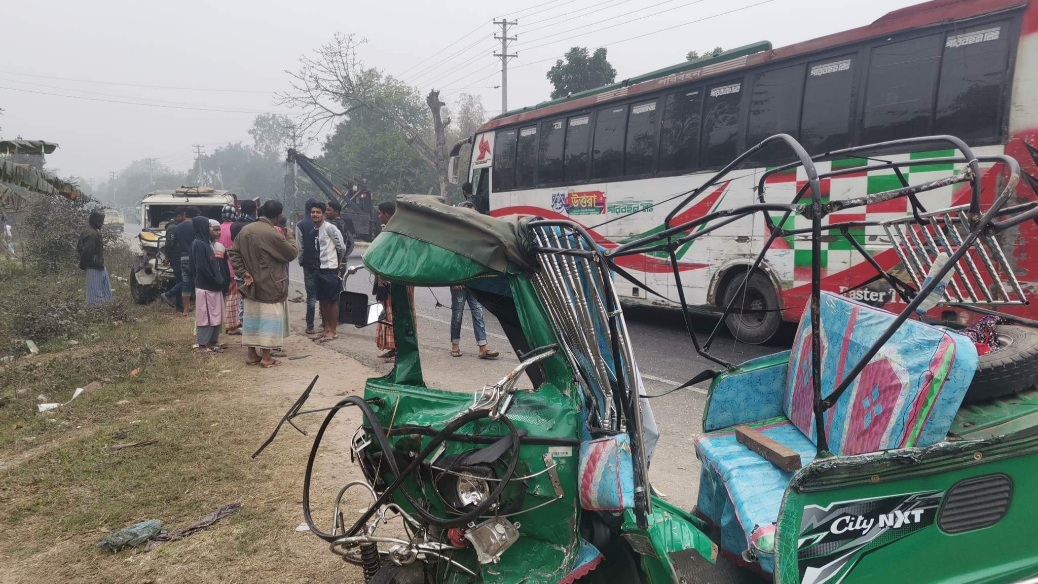 রায়পুরায় পিকআপ-সিএনজির মুখোমুখি সংঘর্ষ, নিহত ১