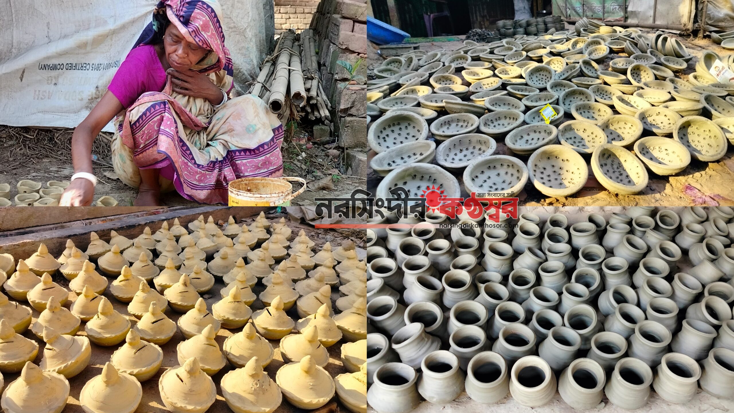 বাংলা নববর্ষকে রাঙাতে ব্যস্ত পলাশের মৃৎশিল্পীরা