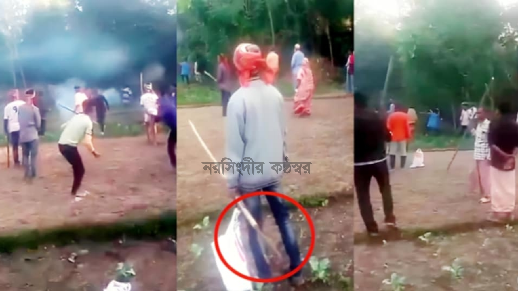 রায়পুরায় টেঁটা নিয়ে গ্রামবাসীর সংঘর্ষ, ১০ জন আহত