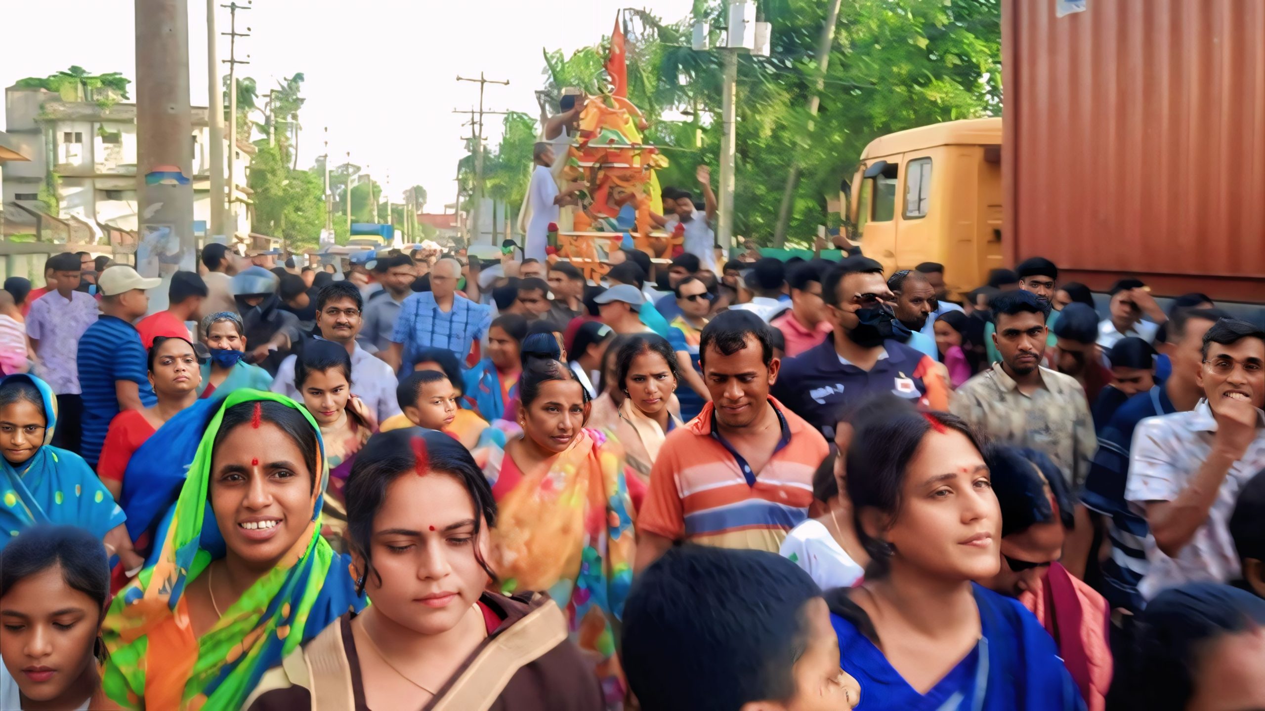 পলাশে আনন্দঘণ পরিবেশে রথযাত্রা উৎসব পালিত