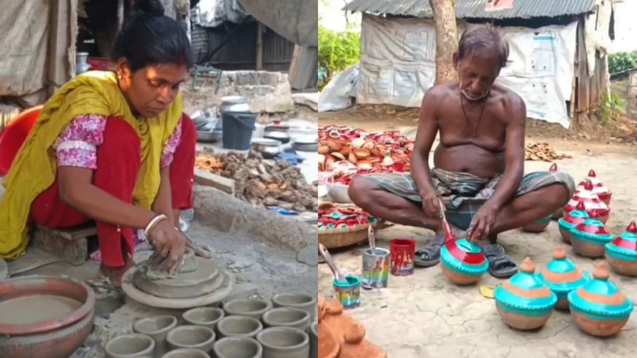 পলাশে ঐতিহ্যবাহী শিল্প অস্তিত্ব সংকটে, টিকে থাকার লড়াইয়ে মৃৎশিল্পীরা