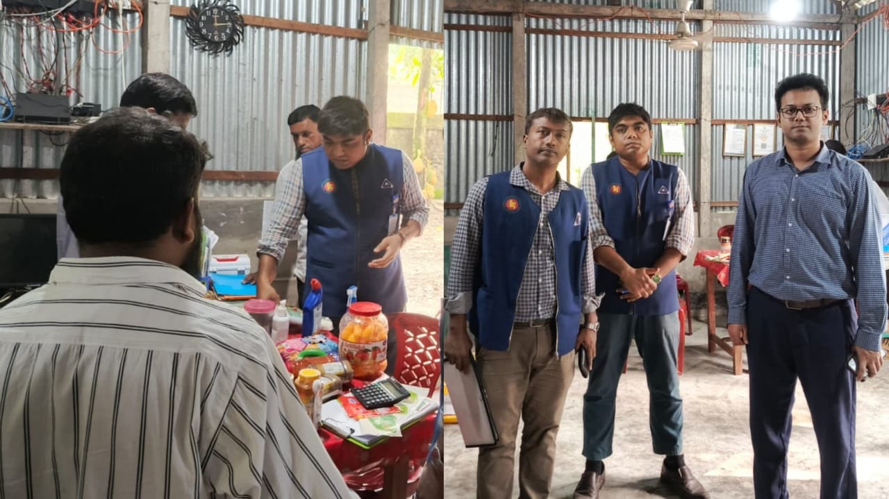 পলাশের খিলপাড়ায় লাইসেন্স ছাড়া বিভিন্ন পণ্য উৎপাদন, দুহা ইন্ডাস্ট্রিজকে জরিমানা