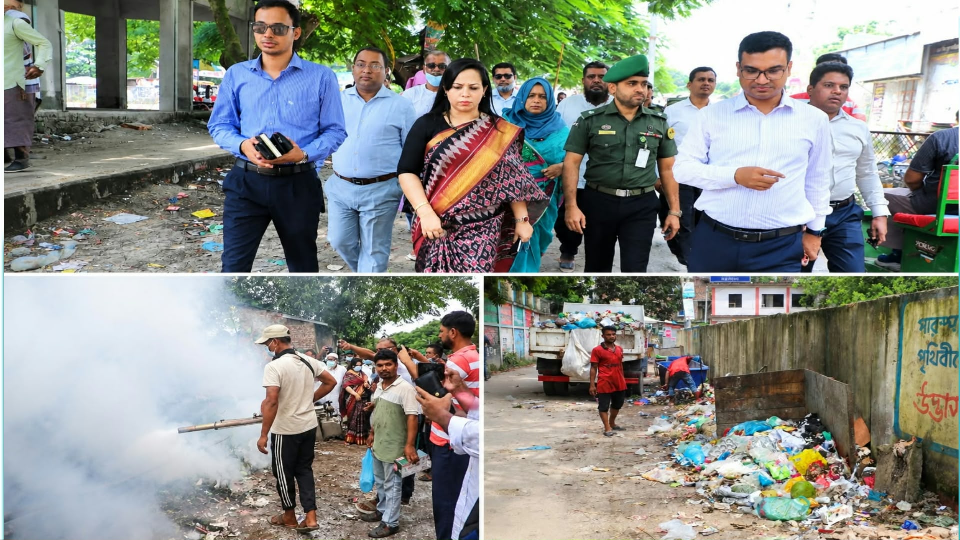ডেঙ্গুর বিরুদ্ধে নরসিংদীতে ডিসি ইসরাত জাহান কেয়া’র পরিচ্ছন্নতার লড়াই